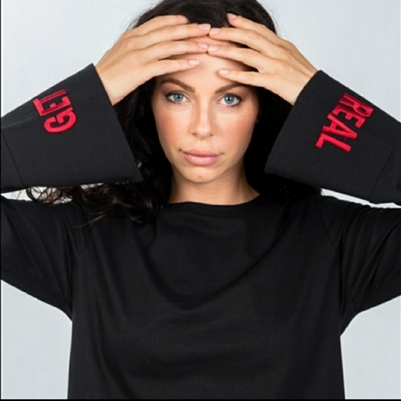 Grey Lab "Get Real"  Long Sleeve shirt - Picture 1 of 5